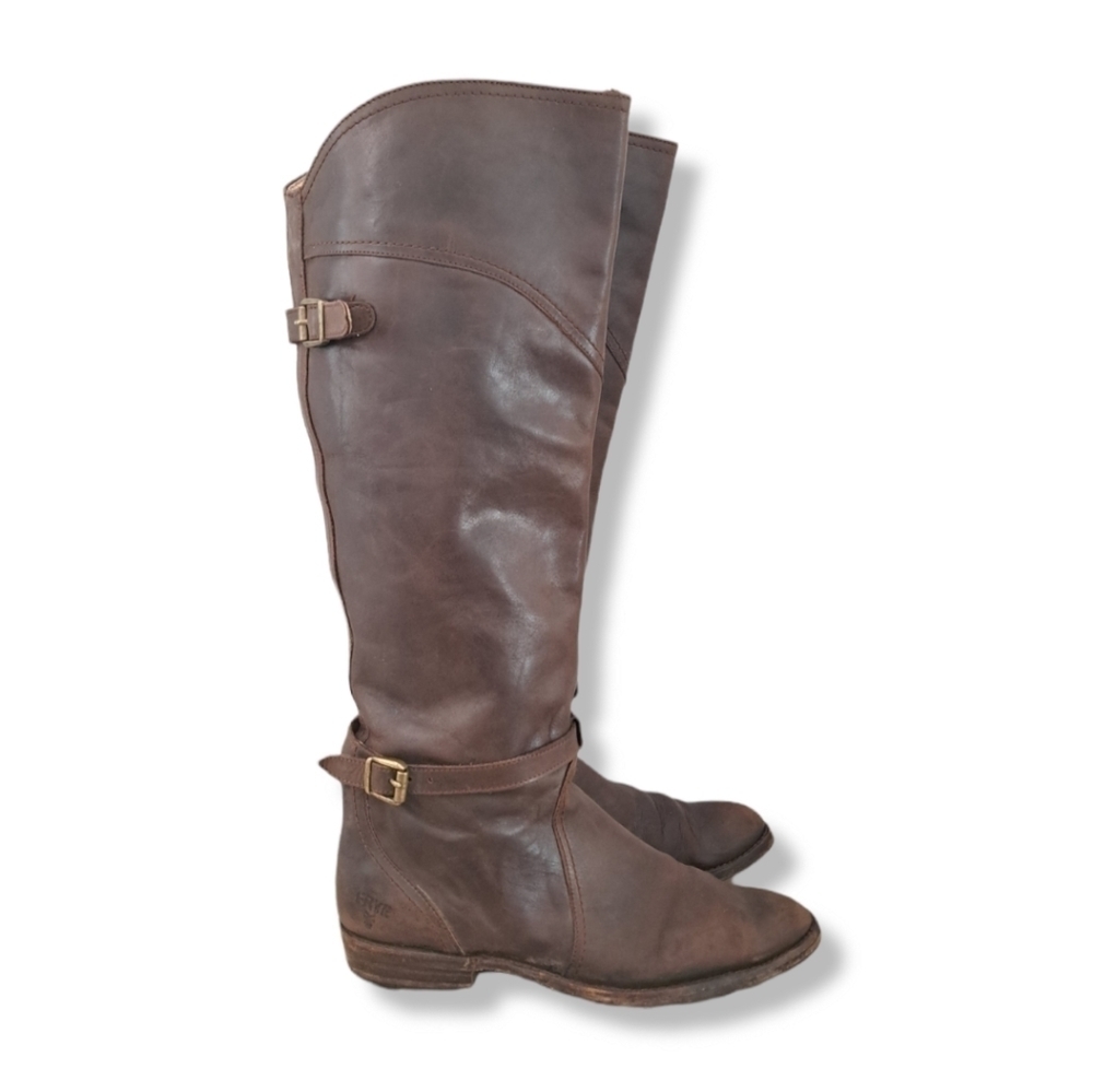 FRYE Dorado Leather Boot In Brown Size 6